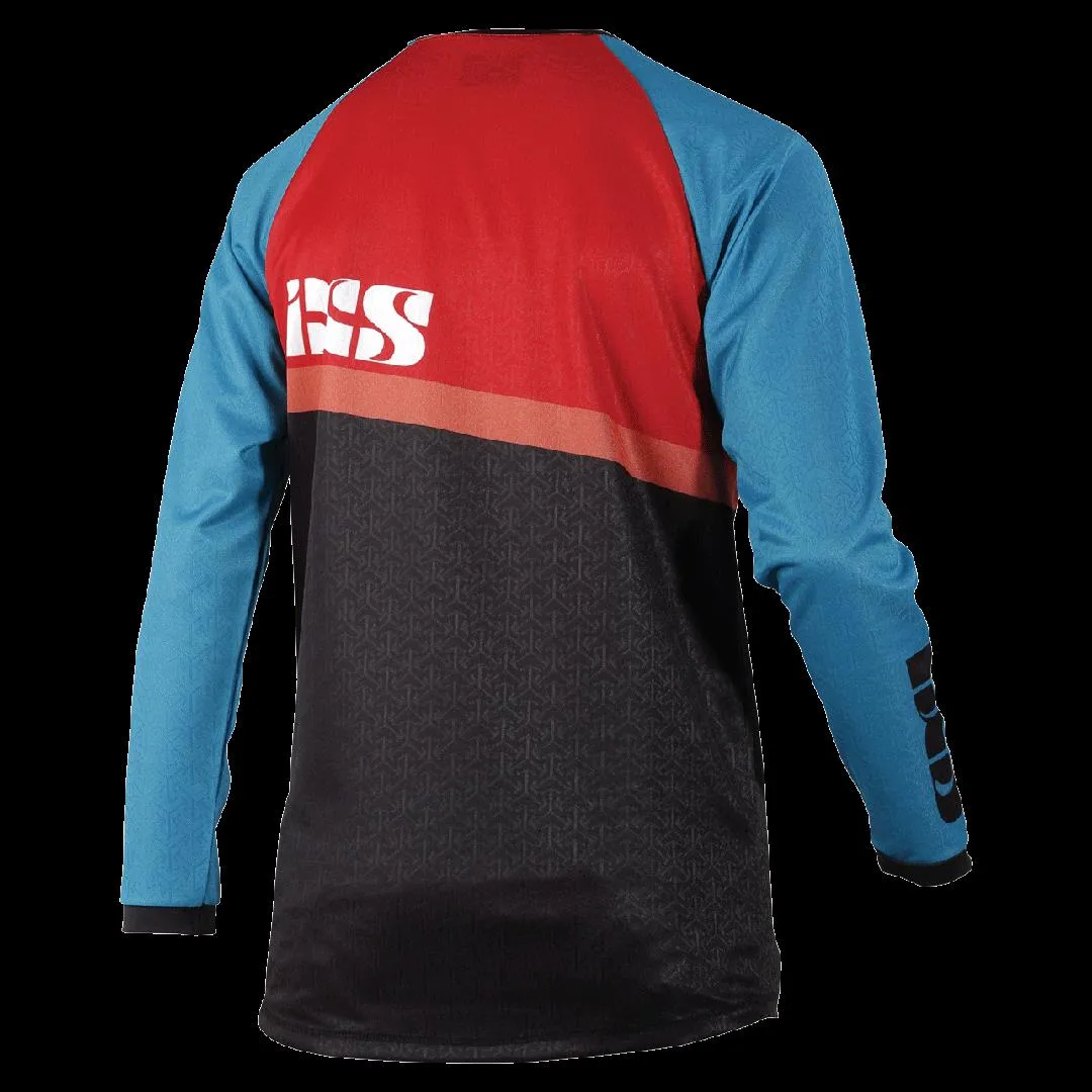 IXS PIVOT 6.1 YOUTH Extra Large XL Bike Cycle JERSEY PETROL: RED / BLUE KXL