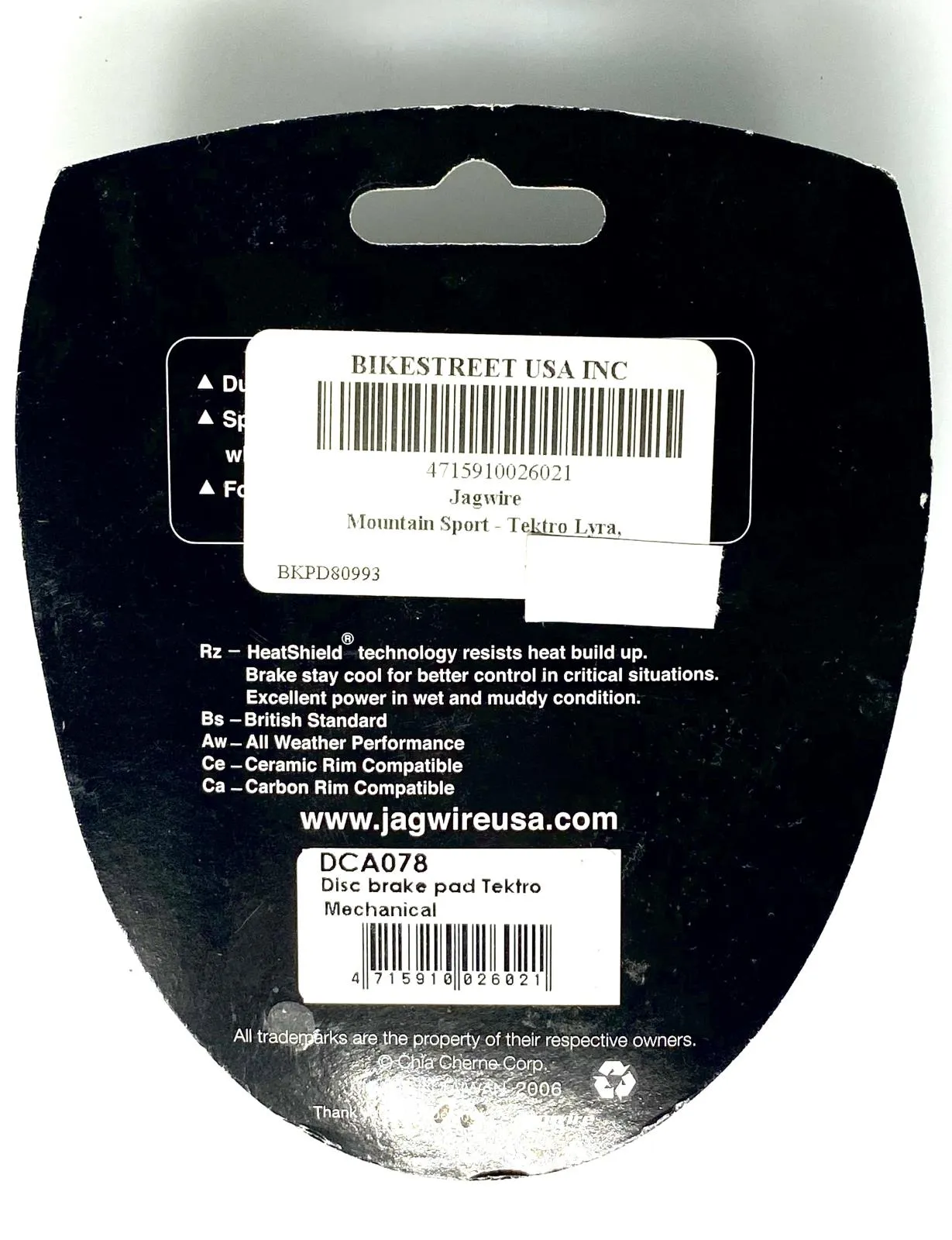 Jagwire 571 RZ Sport Tektro Lyra Replacement Disk Brake Pads New
