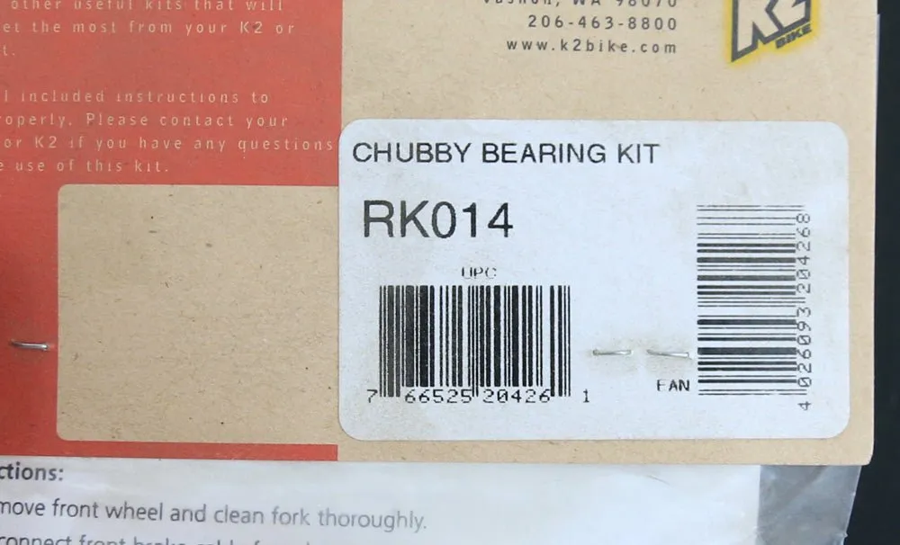 K2 NOLEEN Pro-Flex RK014 Chubby Bearing Rebuild Kit NEW