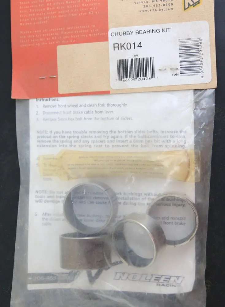 K2 NOLEEN Pro-Flex RK014 Chubby Bearing Rebuild Kit NEW