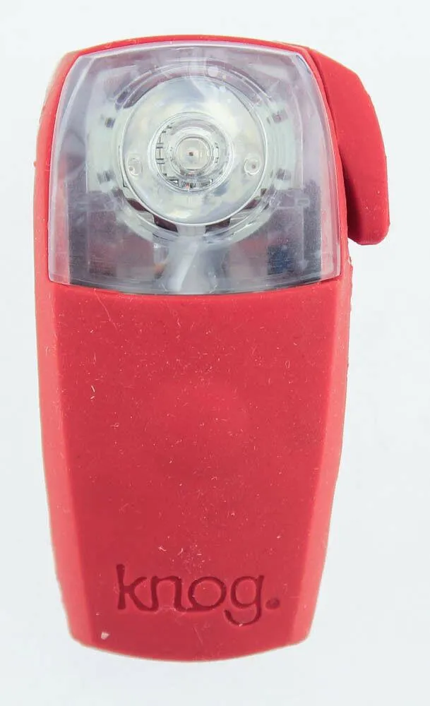 KNOG BOOMER '12 Red W/ 1 RED LED Bike Rear Light 7 Lumen 4 Mode 600m NEW