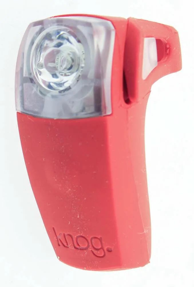 KNOG BOOMER '12 Red W/ 1 RED LED Bike Rear Light 7 Lumen 4 Mode 600m NEW