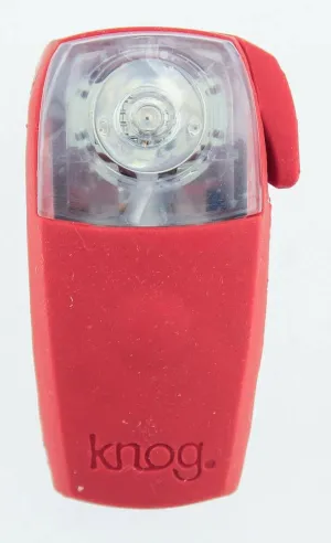 KNOG BOOMER '12 Red W/ 1 RED LED Bike Rear Light 7 Lumen 4 Mode 600m NEW