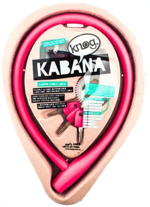 KNOG KABANA 740mm Cable Bike Lock With Bracket Magenta Keyed QR Mount NEW