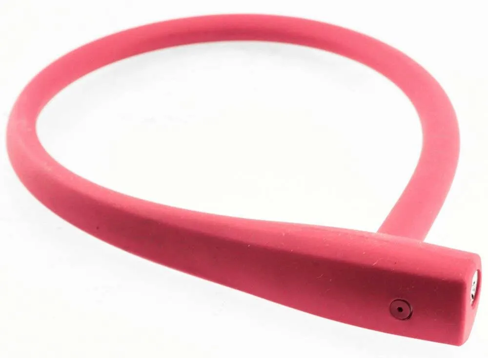 KNOG KABANA 740mm Cable Bike Lock With Bracket Magenta Keyed QR Mount NEW
