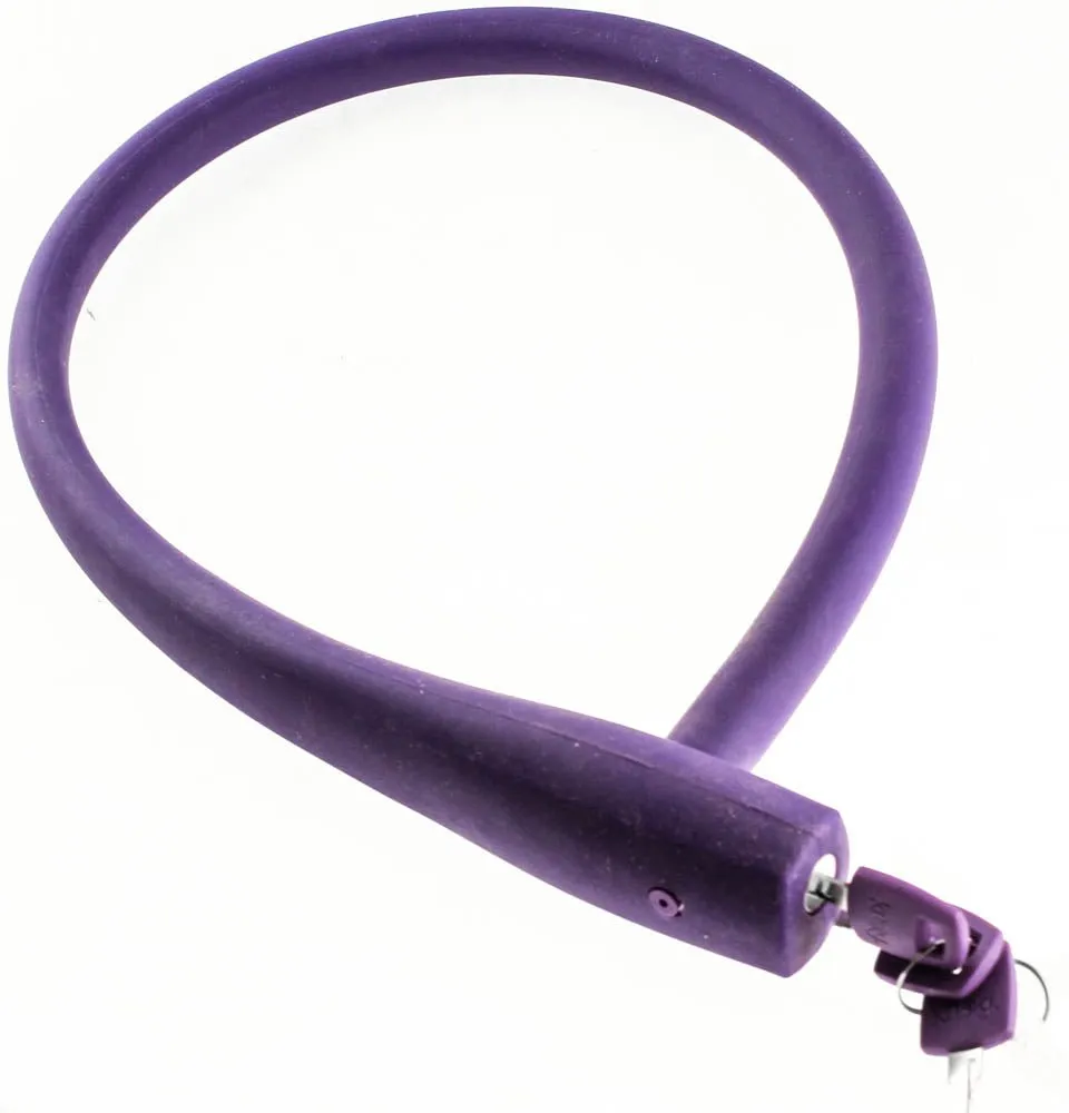 KNOG KABANA 740mm Cable Bike Lock With Bracket Purple Keyed QR Mount NEW