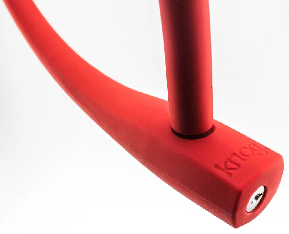 Knog Kransky 880mm Cable Bike Lock With Bracket Red Keyed Silicone Steel New