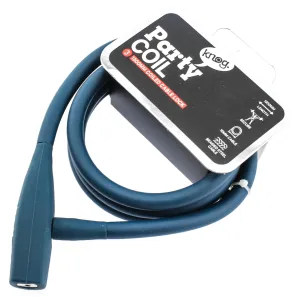 Knog Party Coil 1300mm Coiled Cable Bike Lock 10mm Braided Steel Indigo NEW