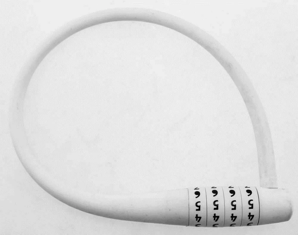 Knog Party Combo 620mm Cable Combination Bike Lock Braided Steel White New