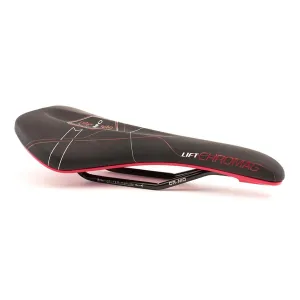 Lift Saddle Synth Top CrMo Rails - Black/Red