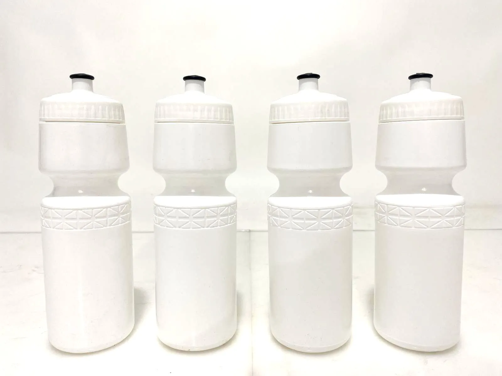 Lot 4 White California Springs DuoFlow Bike Bicycle 24oz Water Bottles New