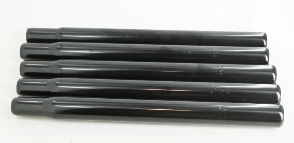 Lot of 5 Quantity 25.4mm x 250mm Bicycle Bike Plain Seatpost Steel Black NEW