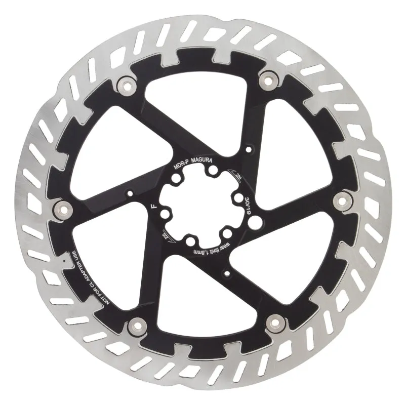 MDR-P Disc Brake Rotor - 220mm 6-Bolt For eBike Silver/Black