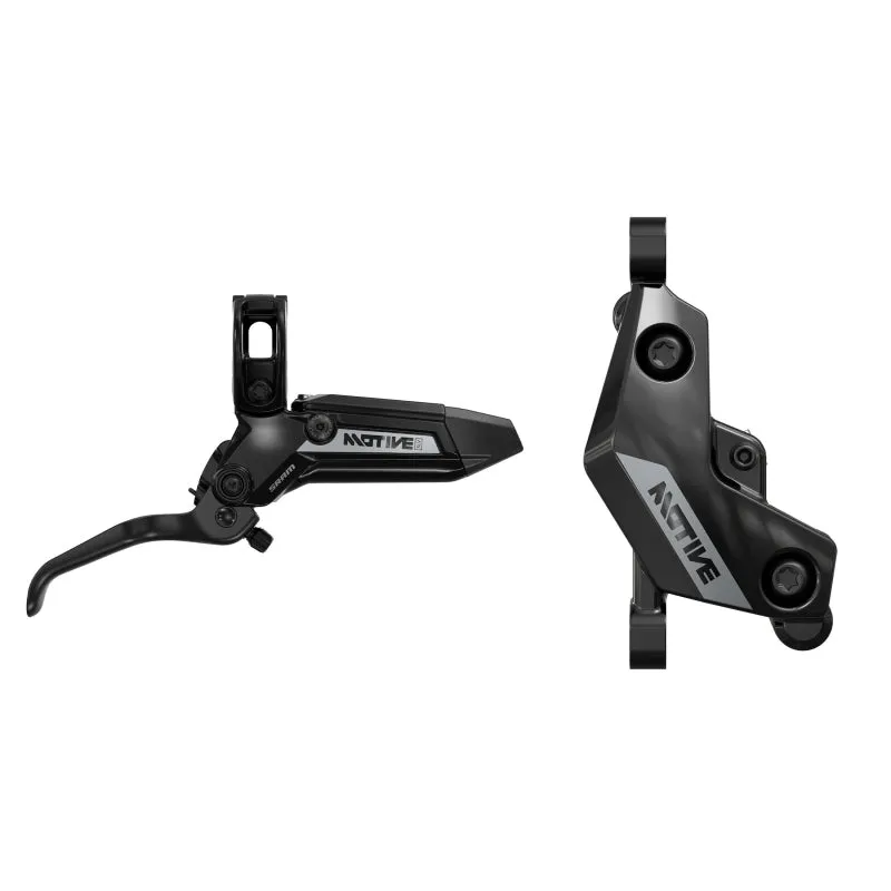 Motive Silver Disc Brake Lever - Rear Front 2000mm Hose Post Mount 4-Piston Aluminum Lever BLK A1