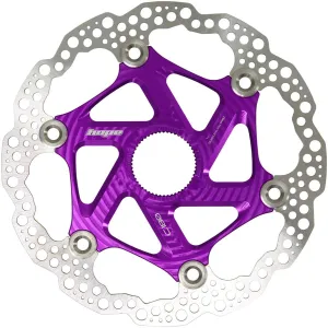 MTB Floating Centre-Lock Disc Brake Rotor - 180mm Center-Lock Purple