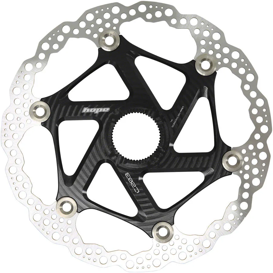MTB Floating Centre-Lock Disc Brake Rotor - 203mm Center-Lock Black