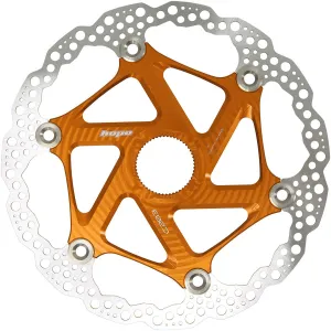 MTB Floating Centre-Lock Disc Brake Rotor - 203mm Center-Lock Orange