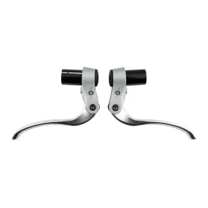 Multi-Sport Bar End Levers Silver Pair