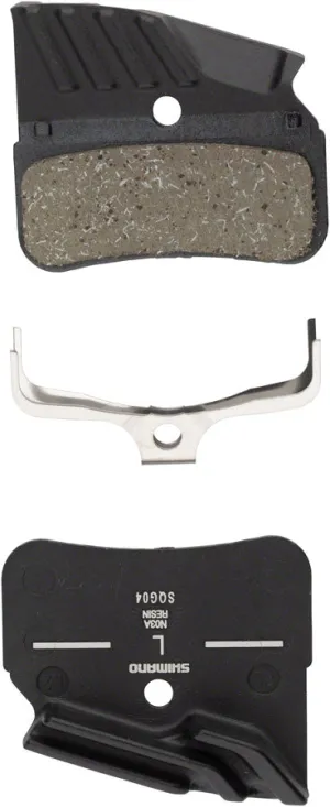 N03A-RF Disc Brake Pad Spring - Resin Compound Finned Alloy Back Plate One Pair