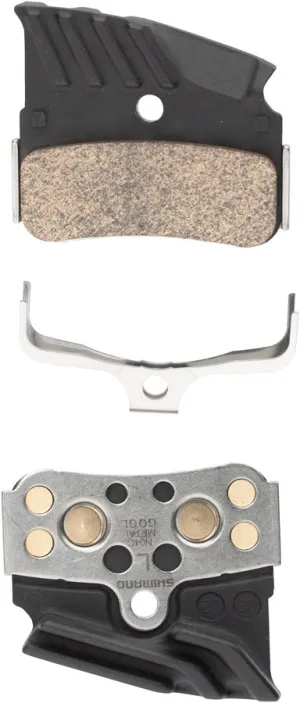 N04C-MF Disc Brake Pads Springs - Metal Compound Finned Alloy Stainless Steel Back Plate One Pair