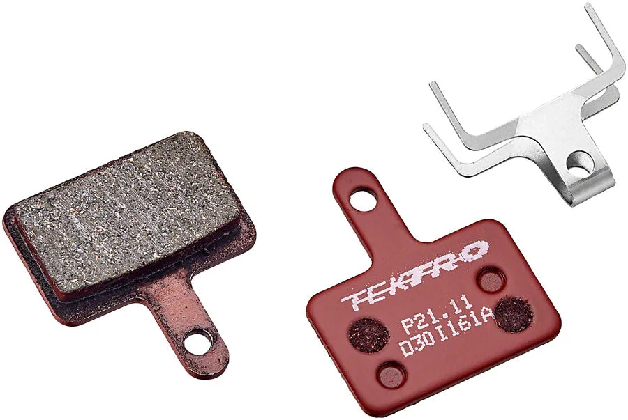 P21.11 Disc Brake Pads - Resin 5mm Thickness For Use With 2- Piston Caliper Red