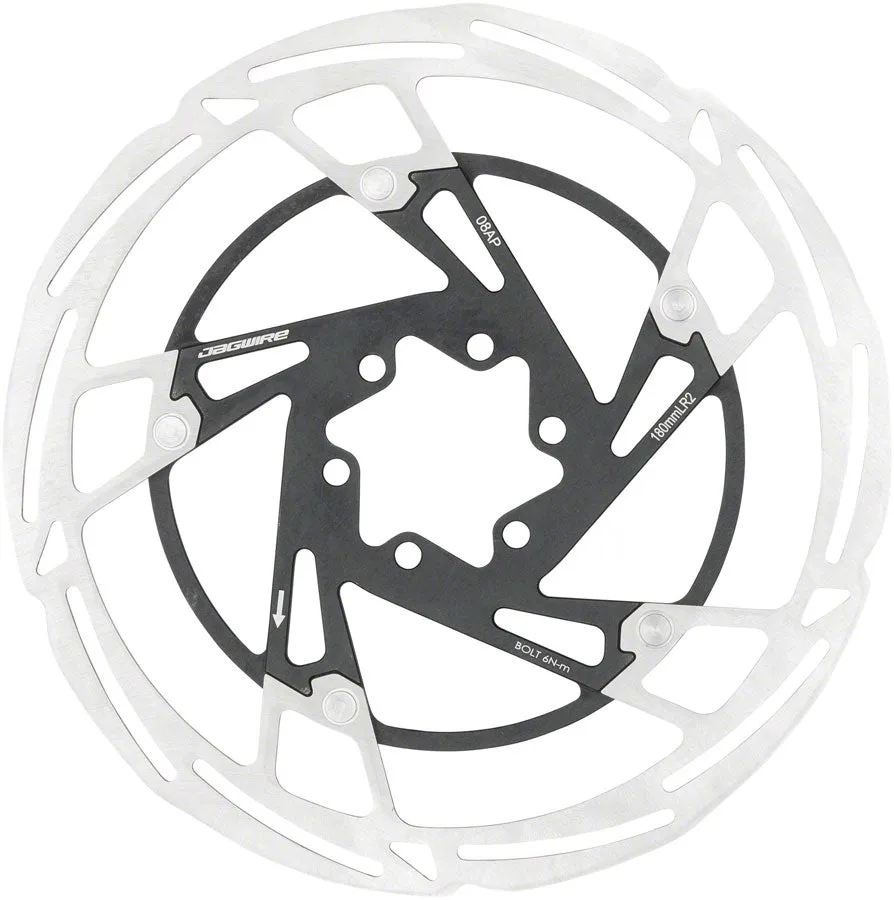 Pro LR2 Disc Brake Rotor - 180mm 6-Bolt Silver/Black