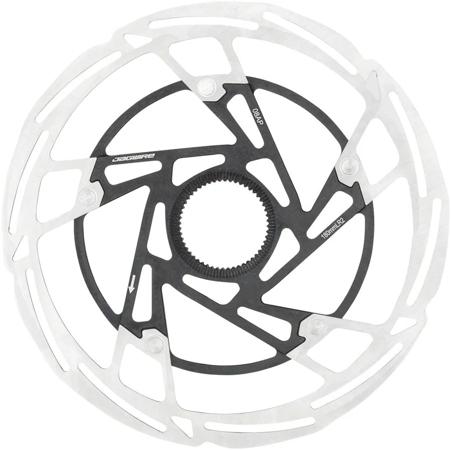 Pro LR2 Disc Brake Rotor - 180mm Center Lock Silver/Black