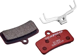 Q13RS Disc Brake Pad - Resin 5mm Thickness For 4-Piston Brake Calipers Red