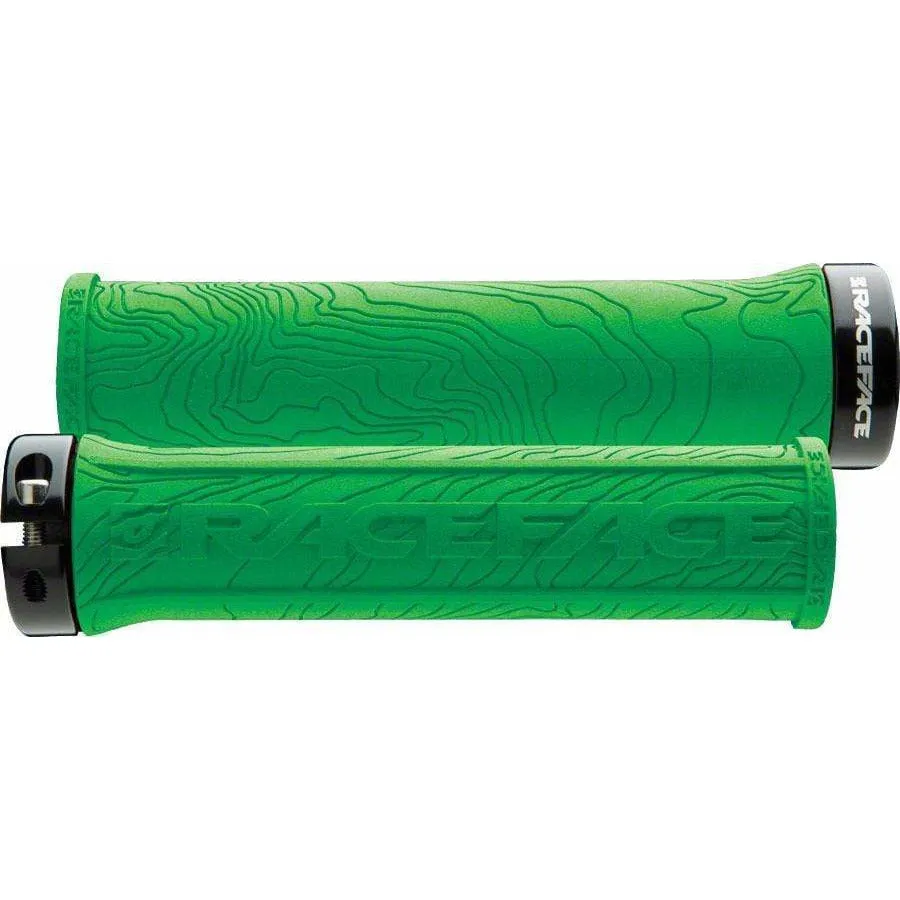 RaceFace Half Nelson Grips - Green Lock-On
