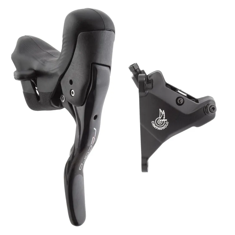 Record Ergopower Hydraulic Brake/Shift Lever Disc Caliper - Left/Front 12-Speed 160mm Flat Mount Caliper BLK