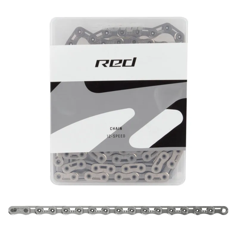 RED Flattop Chain - 12/13-Speed 126 Links Flattop PowerLock Silver E1