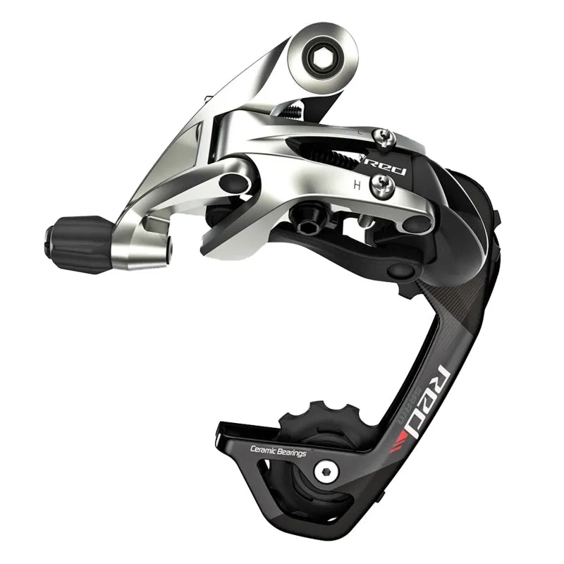 Red WiFli Rear Derailleur - 11 Speed Medium Cage Black