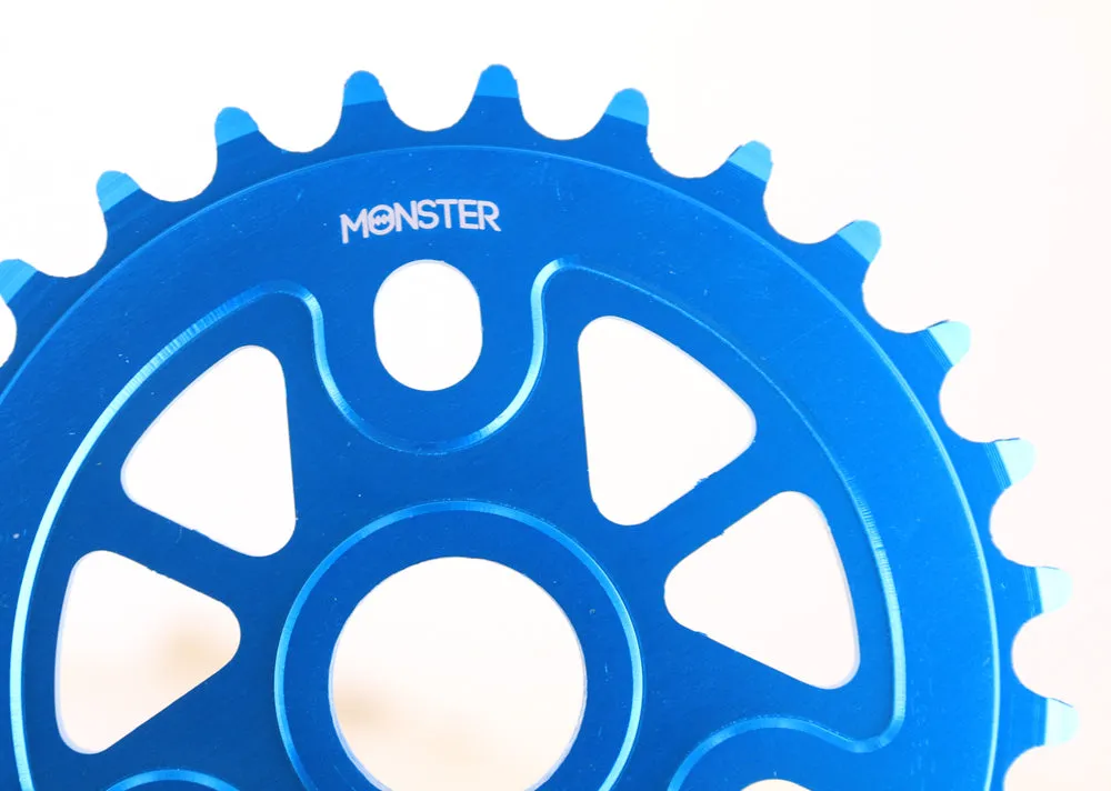 Redline Monster 28T 1/8" BMX Bike Chainring 6061 Alloy Blue 19 22 24mm NEW