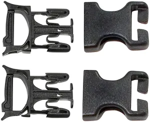 Repair Buckles Fits 25mm Straps. Male Female Buckle Set sold in pairs BLK