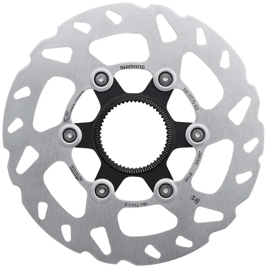 SLX SM-RT70-SSI Disc Brake Rotor - 140mm Center Lock Silver