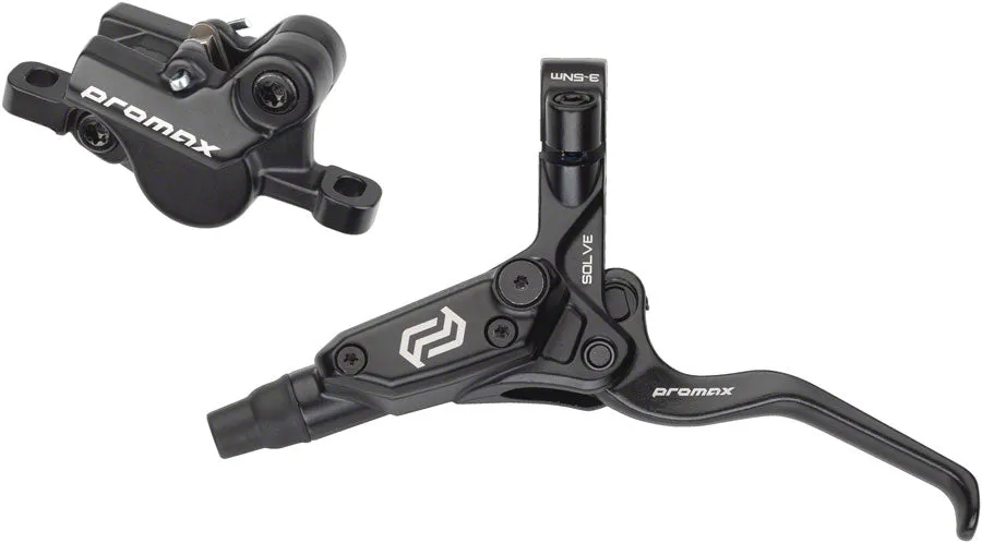 Solve DSK-923 Disc Brake Lever Set - Front 2-Piston Hydraulic Post Mount BLK