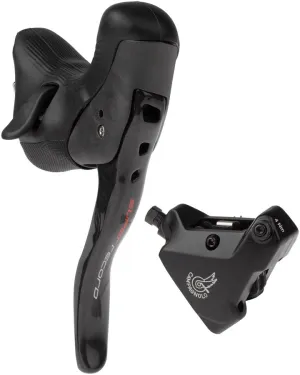 Super Record Ergopower EPS Hydraulic Brake/Shift Lever Disc Caliper - Left/Front 12-Speed 140mm Flat Mount Caliper BLK