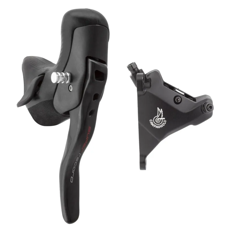 Super Record Ergopower EPS Hydraulic Brake/Shift Lever Disc Caliper - Left/Front 12-Speed 160mm Flat Mount Caliper BLK