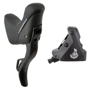 Super Record Ergopower EPS Hydraulic Brake/Shift Lever Disc Caliper - Right/Rear 12-Speed 140mm Flat Mount Caliper BLK