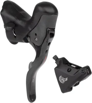Super Record Ergopower Hydraulic Brake/Shift Lever Disc Caliper - Left/Front 12-Speed 140mm Flat Mount Caliper BLK