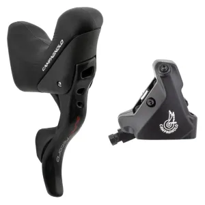 Super Record Ergopower Hydraulic Brake/Shift Lever Disc Caliper - Right/Rear 12-Speed 140mm Flat Mount Caliper BLK