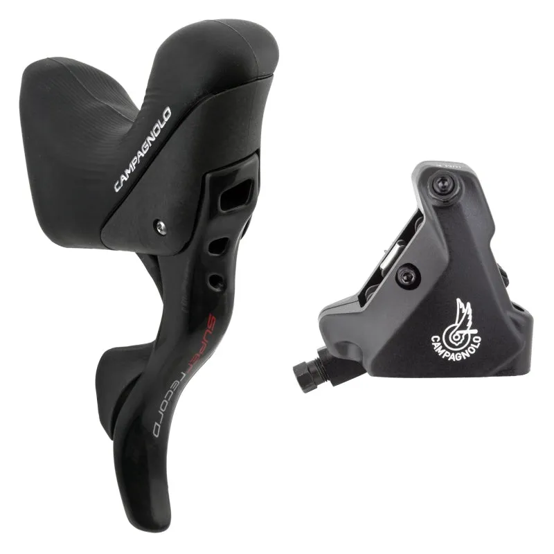 Super Record Ergopower Hydraulic Brake/Shift Lever Disc Caliper - Right/Rear 12-Speed 140mm Flat Mount Caliper BLK