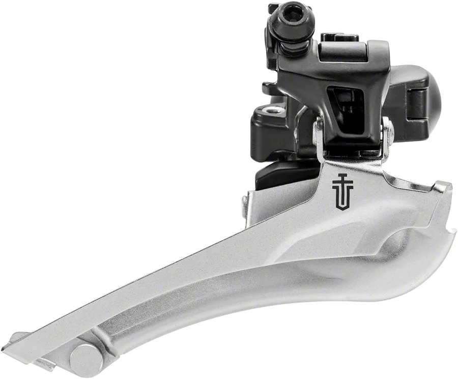 Sword BLK Front Derailleur - 9-Speed Double 46-52t Max Ring 34.9mm Band Clamp 28.6 31.8 Adapters