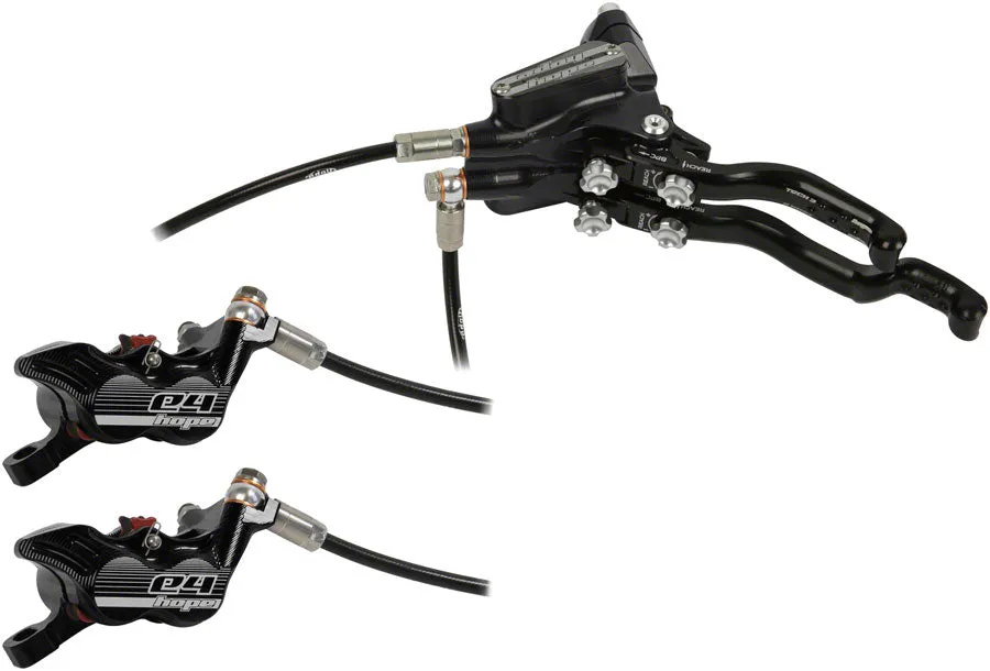 Tech 3 E4 Duo Disc Brake Lever - Left Hand Front Rear Hydraulic Post Mount BLK
