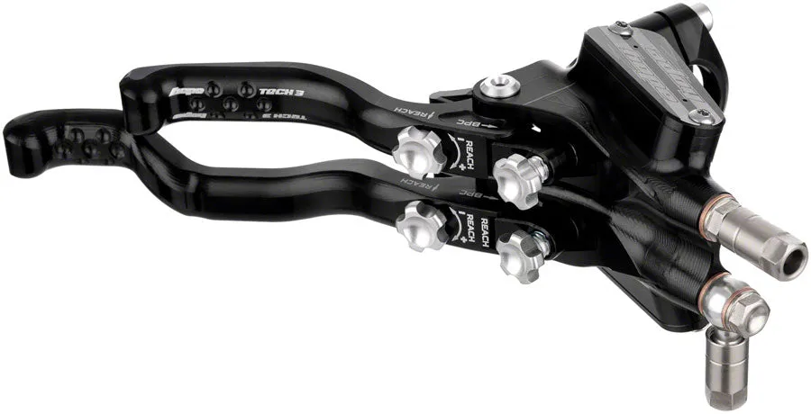 Tech 3 X2 Duo Disc Brake Lever - Right Hand Front Rear Hydraulic Post Mount BLK