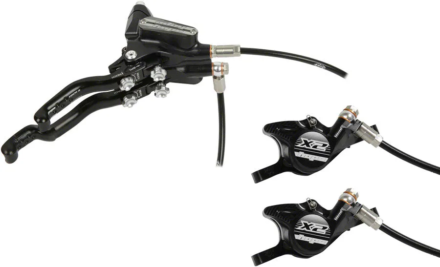 Tech 3 X2 Duo Disc Brake Lever - Right Hand Front Rear Hydraulic Post Mount BLK