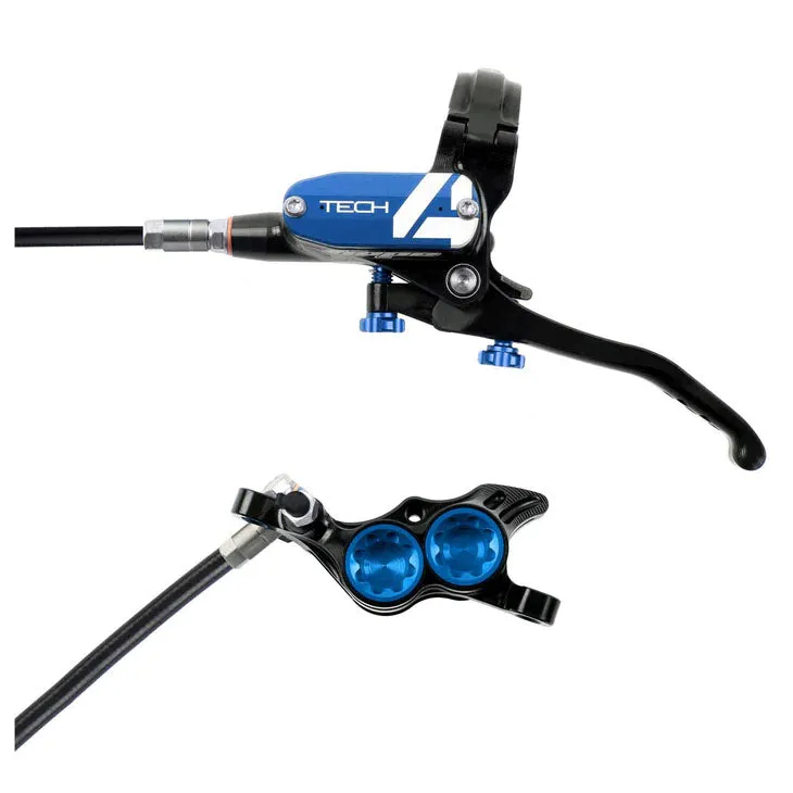 Tech 4 E4 Disc Brake and Lever Set - Rear Hydraulic Post Mount Blue
