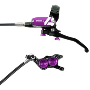 Tech 4 E4 Disc Brake and Lever Set - Rear Hydraulic Post Mount Purple