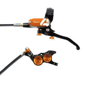 Tech 4 V4 Disc Brake and Lever Set - Front Hydraulic Post Mount Orange