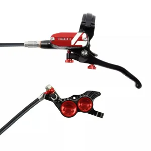 Tech 4 V4 Disc Brake and Lever Set - Front Hydraulic Post Mount Red